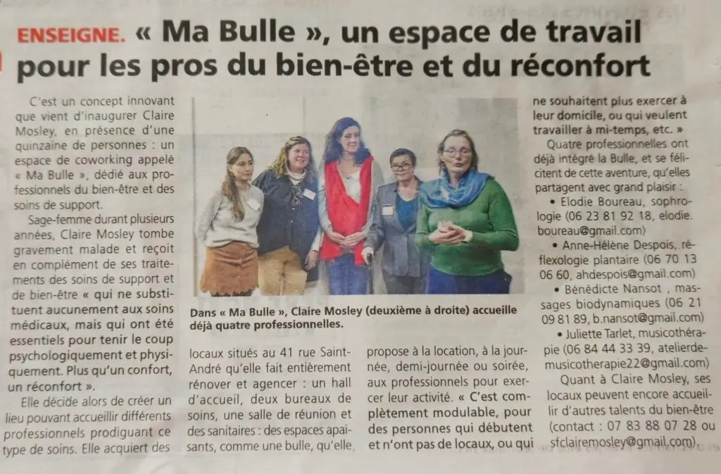 Ma Bulle - Anne-Hélène Despois - Relfexologie Lannion Tréguier